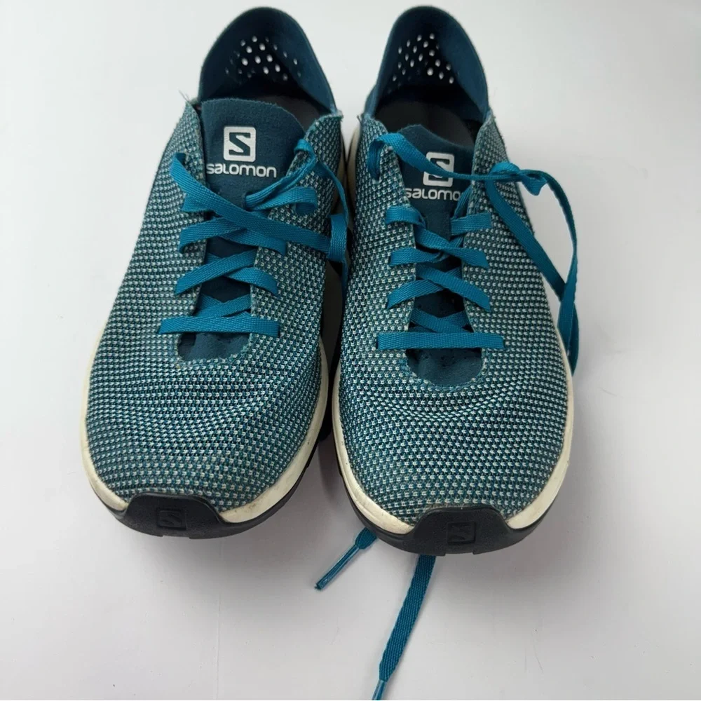 Salomon Womens 7 Tech Lite Water Shoes Icy Morn Teal/Aqua Lace Up Waterproof